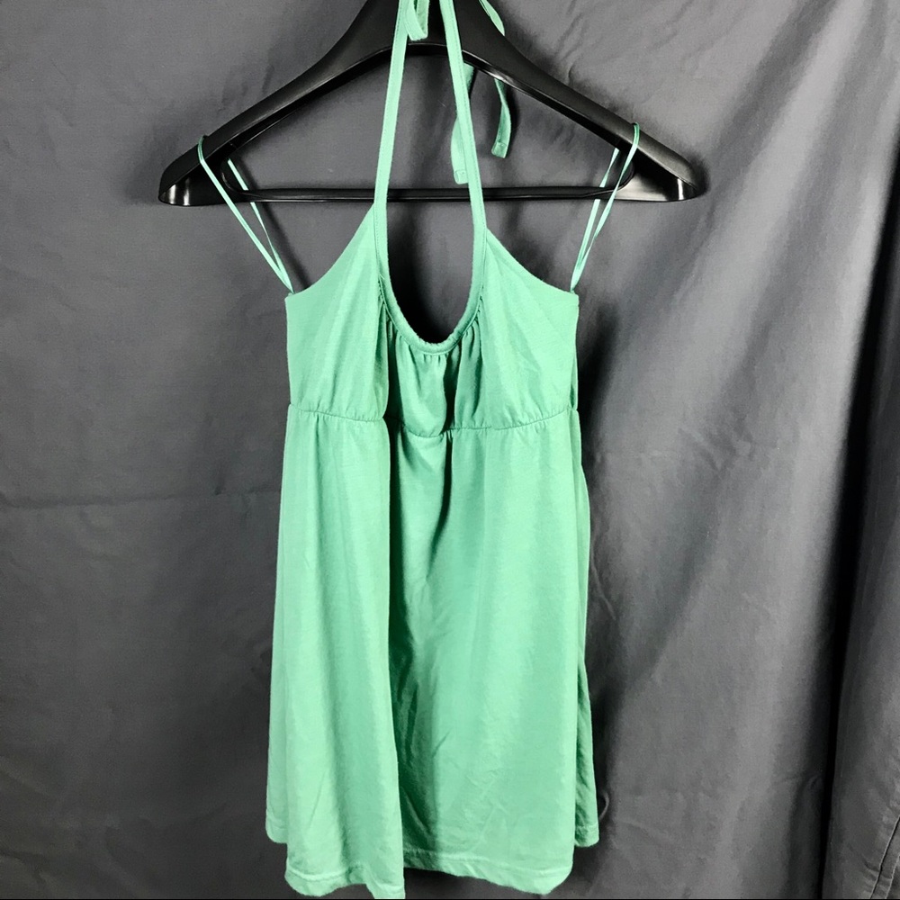 Teal Halter Flow Top